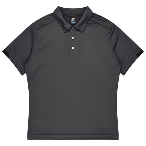 Aussie Pacific Kids' Currumbin Polo — SLATE/BLACK