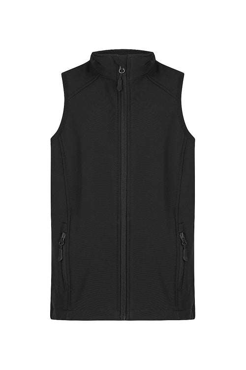 Aussie Pacific Kids' Selwyn Softshell Vest — BLACK