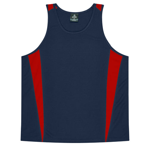 Aussie Pacific Kids' Eureka Singlet — NAVY/RED