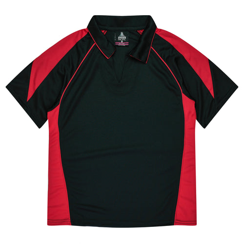 Aussie Pacific Women's Premier Polo — BLACK/RED