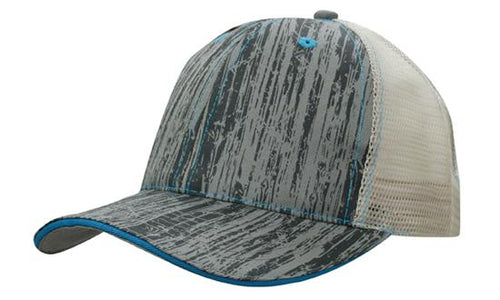 Headwear Wood Printed With Mesh Back