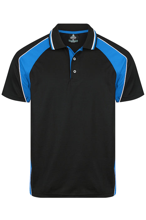 Aussie Pacific Panorama Men's Polo — BLACK/ELECTRIC ROYAL/WHITE