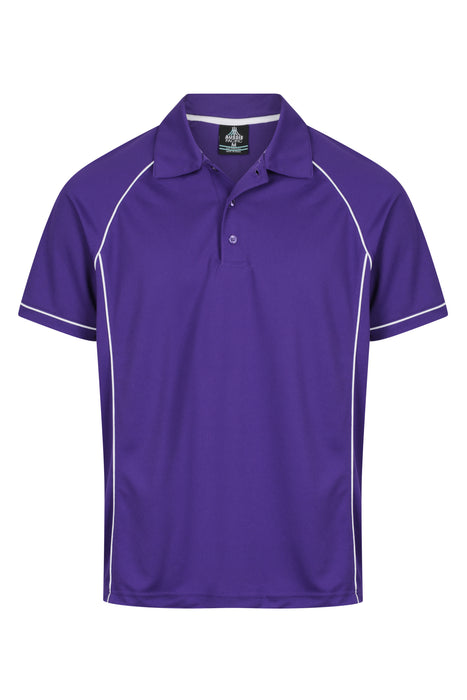 Aussie Pacific Endeavour Men's Polo — PURPLE/WHITE