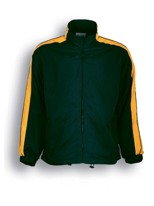 Bocini Unisex Track Suit Jacket — Bottle Green / Gold