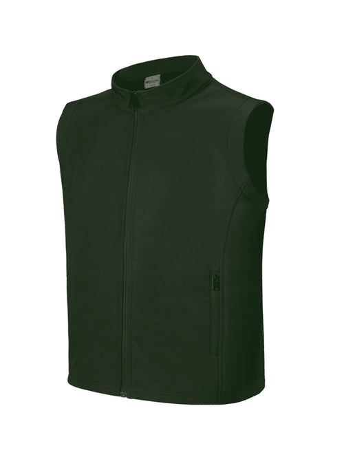 Bocini Men’s Softshell Vests — Bottle Green