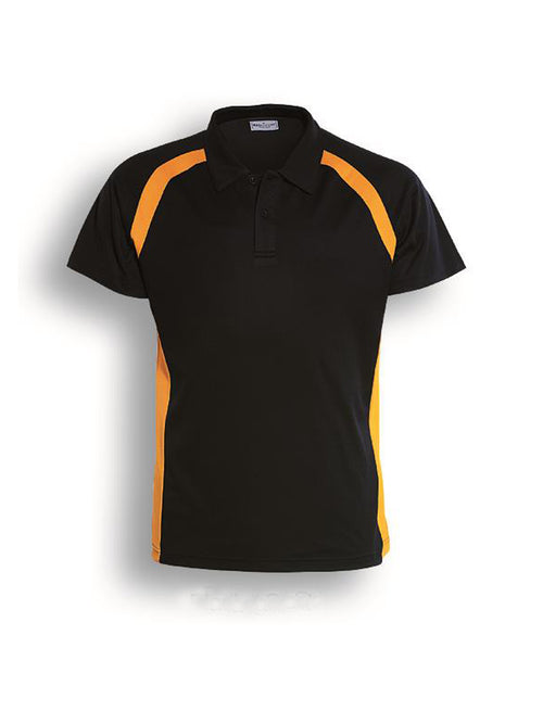 Bocini Kids Team Essentials Contrast Polo — Black / Gold