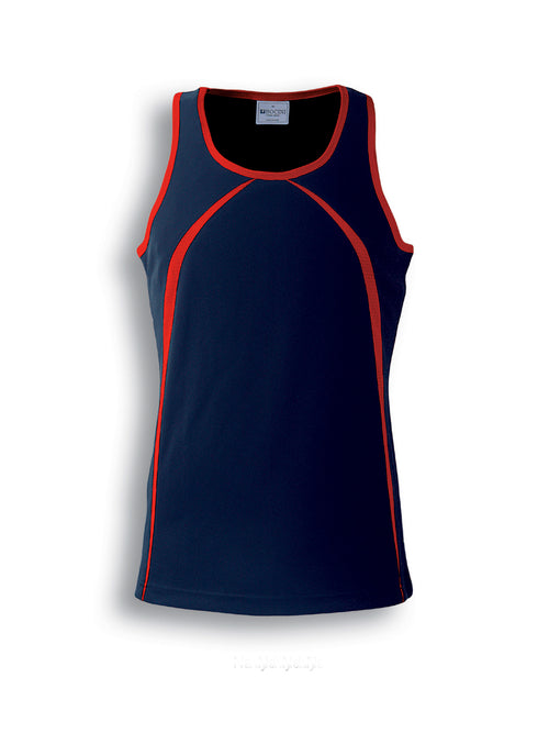 Bocini Men’s Breezeway Singlet — Navy / Red