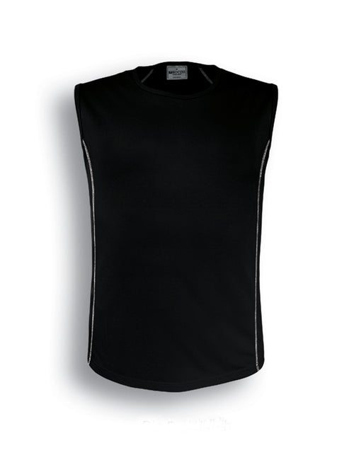 Bocini Men’s Stitch Body Tank — Black / White