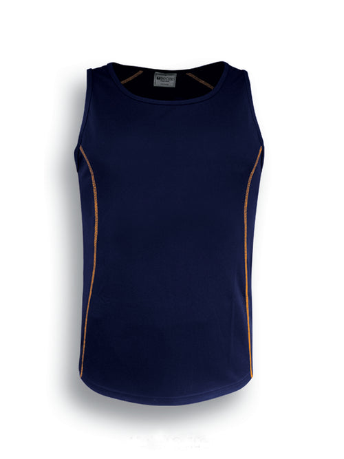 Bocini Men’s Stitch Singlet — Navy / Gold
