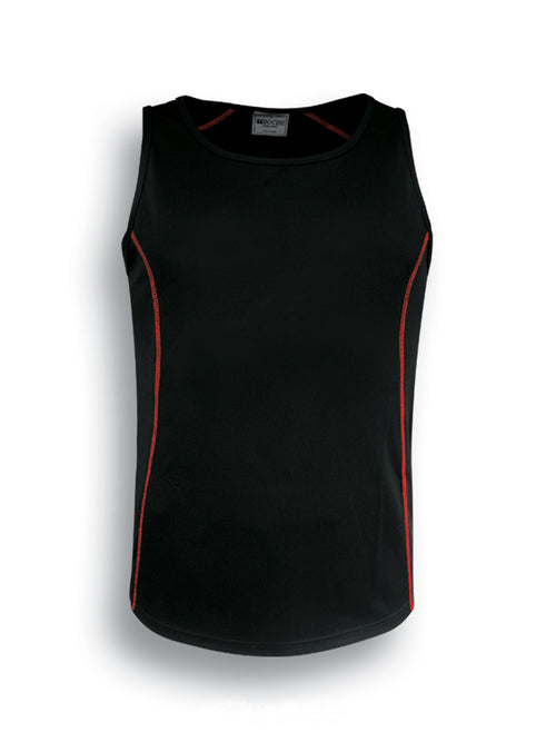 Bocini Kids Stitch Singlet — Black / Red