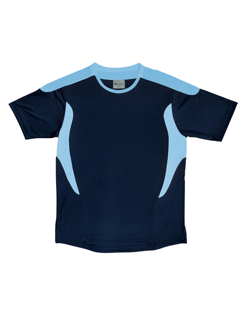 Bocini Unisex All Sports Tee Shirt — Navy / Sky Blue