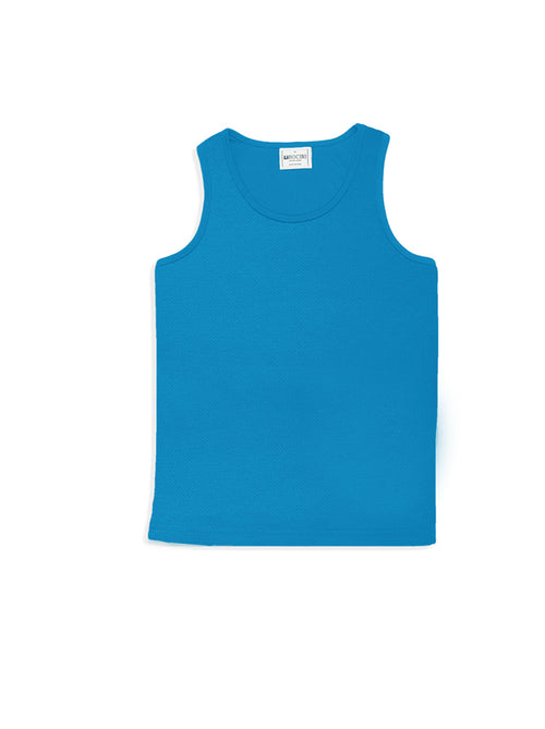 Bocini Kids Breezeway Micromesh Singlet — Cyan