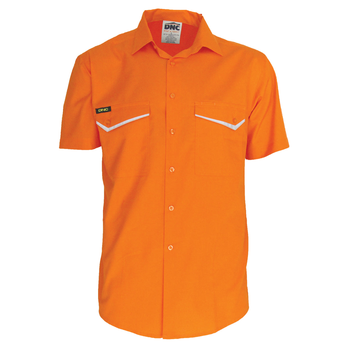 DNC 3583 HiVis RipStop Cotton Cool Shirt, Short Sleeve – Orange