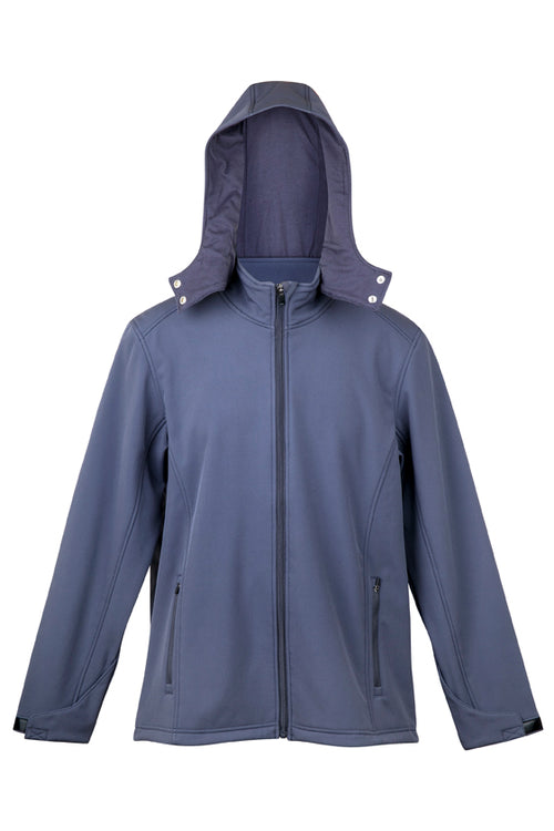 RAMO Men's Soft Shell Hooded Jacket - Tempest Range — Charcoal