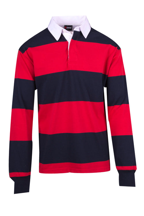 RAMO Unisex Rugby Polo — Navy/Red