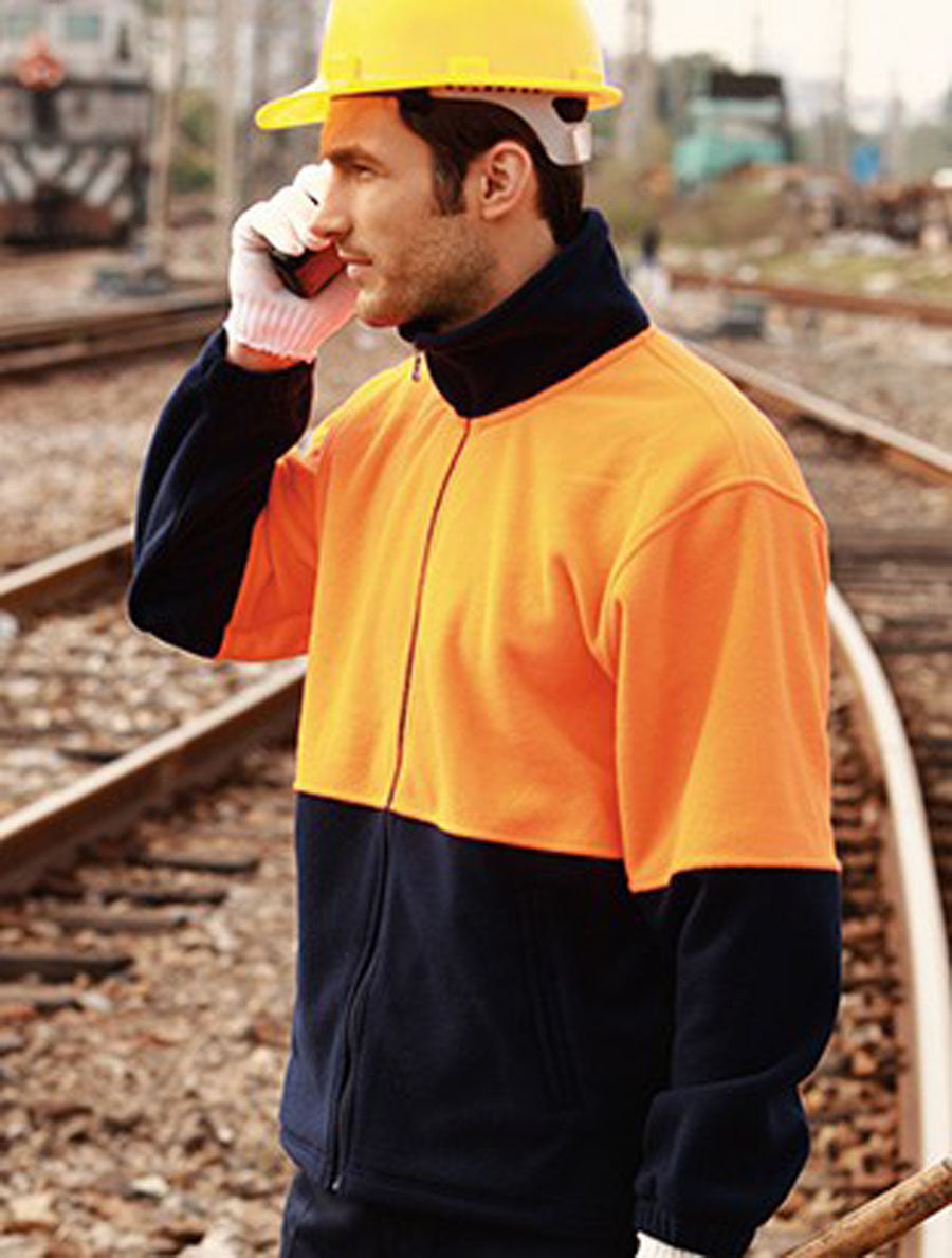 Bocini Unisex Hi-Vis Full Zip Polar Fleece SJ1238 – official style overview