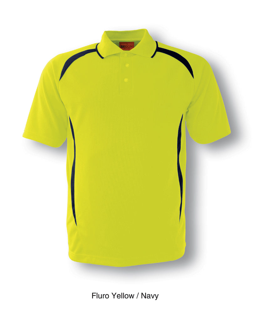 Yellow / Navy – Bocini Unisex Adults Hi-Vis Safety Style Polo SP0752