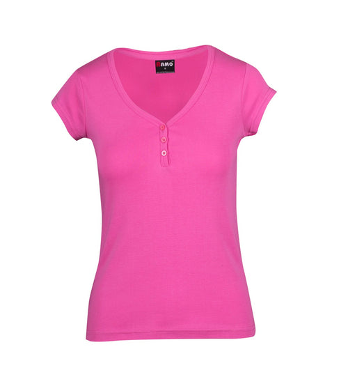RAMO Women's Henley T-shirt — Tulip
