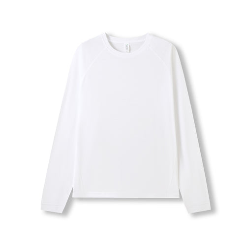 RAMO Unisex Greatness Heather Long Sleeve Tee — White