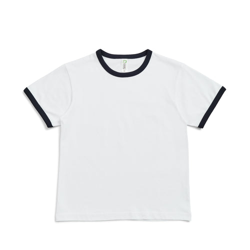 RAMO Kids’ Ringer Tee — White/Navy