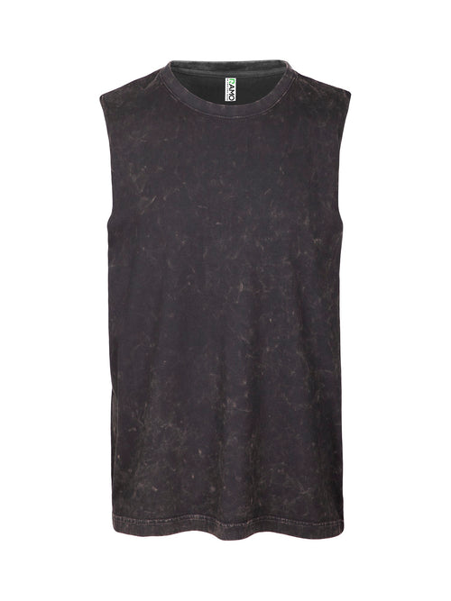 RAMO Men's Stone Wash Tanks — Black