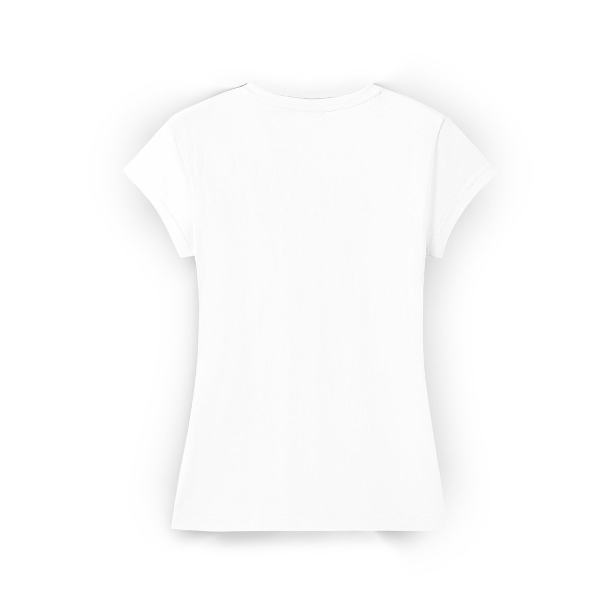 RAMO T727LD Women's Combed Cotton V Neck Tee — White back