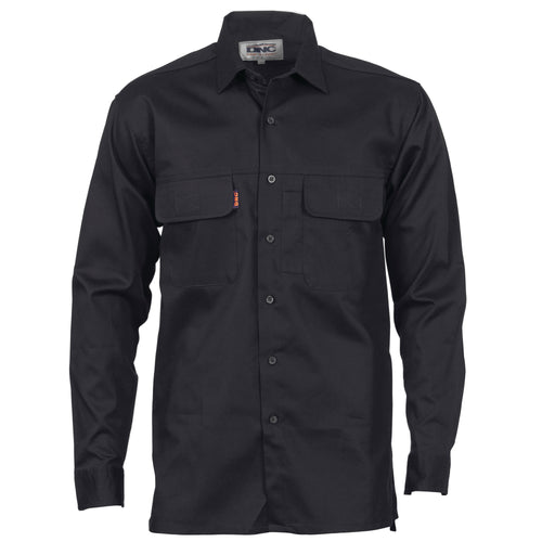 DNC Three Way Cool Breeze Work Shirt - Long Sleeve — Black