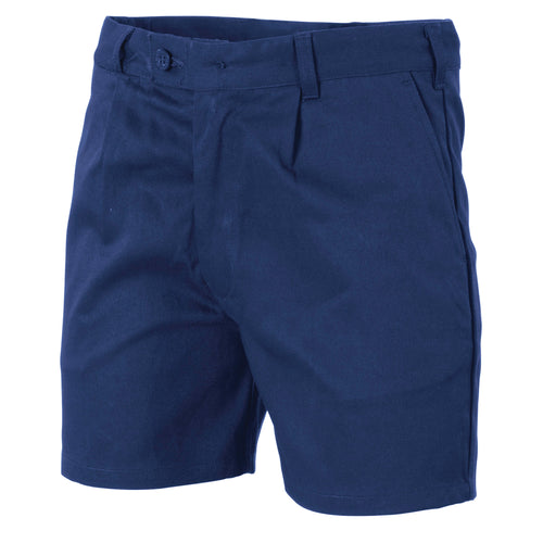 DNC Cotton Drill Belt Loop Shorts — Navy