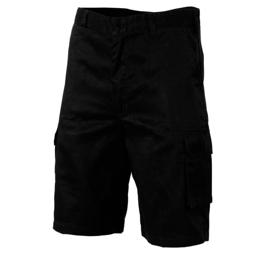 DNC Lightweight Cool-Breeze Cotton Cargo Shorts — Black