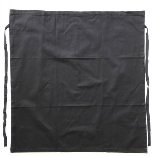 Bocini Cotton Drill Continental Apron - No Pocket — Black