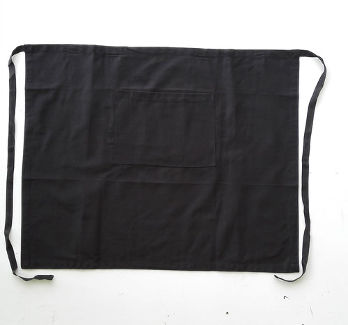 Bocini Cotton Drill Half Apron - With Pocket — Black