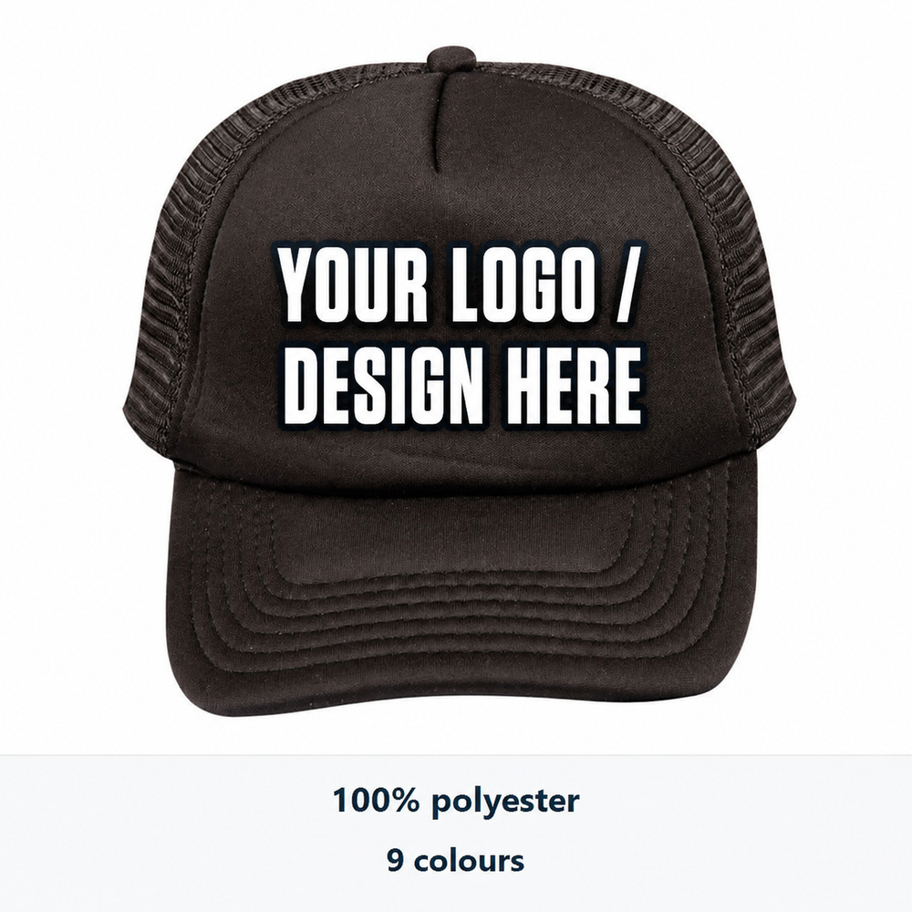 Winning Spirit CH69 Contrast Trucker Cap with YOUR LOGO / DESIGN HERE in the custom print area