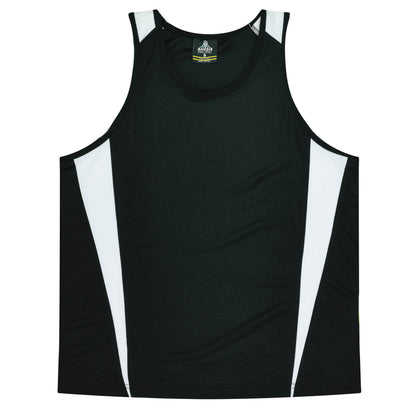 Aussie Pacific 3104 Kids' Eureka Singlet — BLACK/WHITE