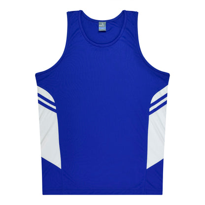 Aussie Pacific 3111 Kids' Tasman Singlet — ROYAL/WHITE