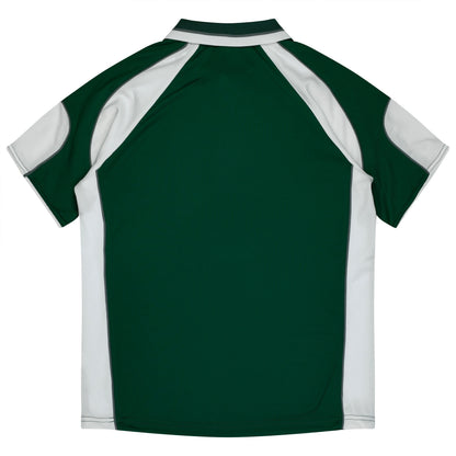 Aussie Pacific 3300 Kids' Murray Polo — BOTTLE/WHITE — additional view 2
