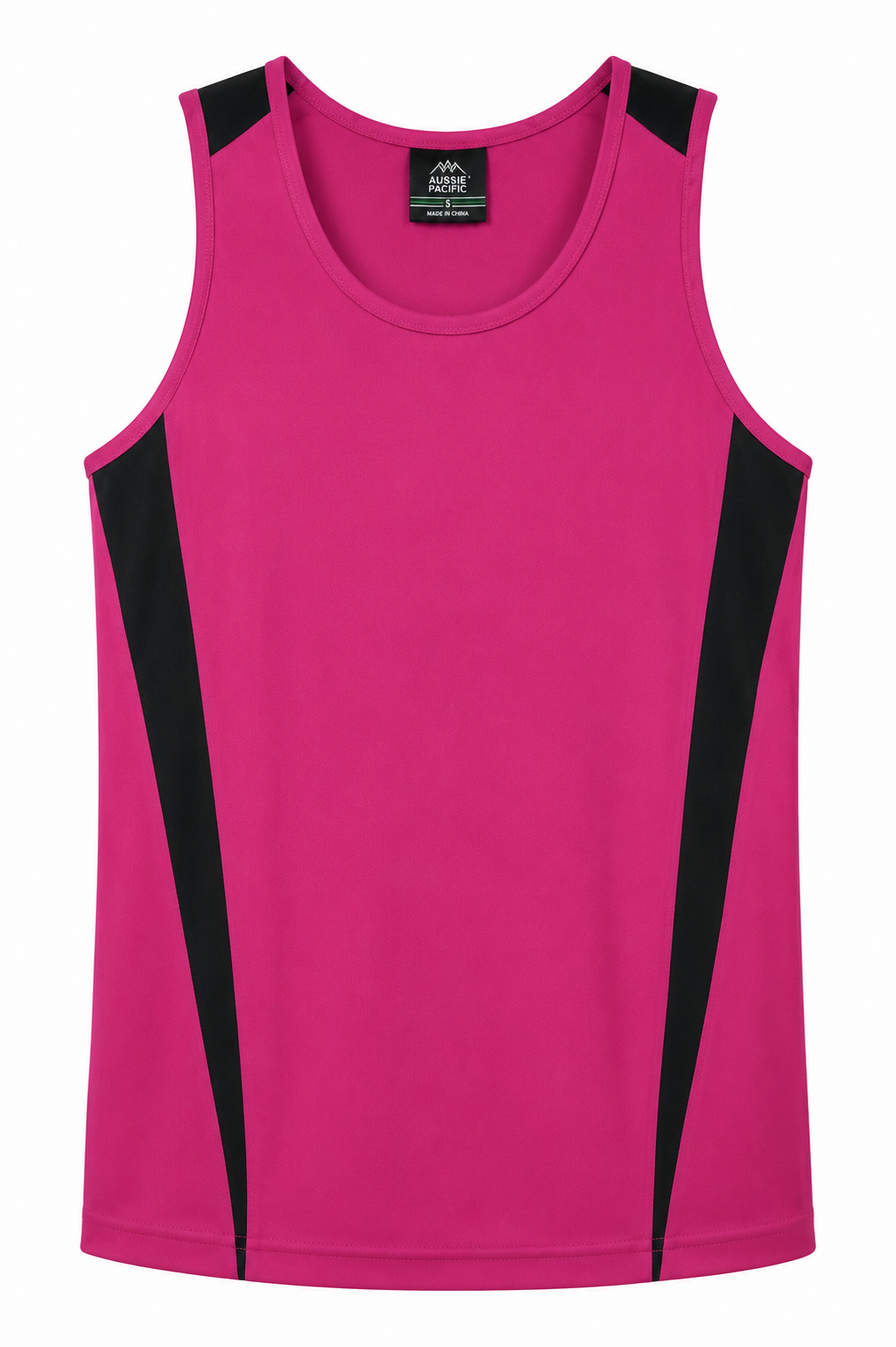 Aussie Pacific 1104 Men's Eureka Singlet — PINK/BLACK