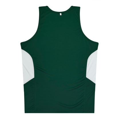 Aussie Pacific 3111 Kids' Tasman Singlet — BOTTLE/WHITE — additional view 2