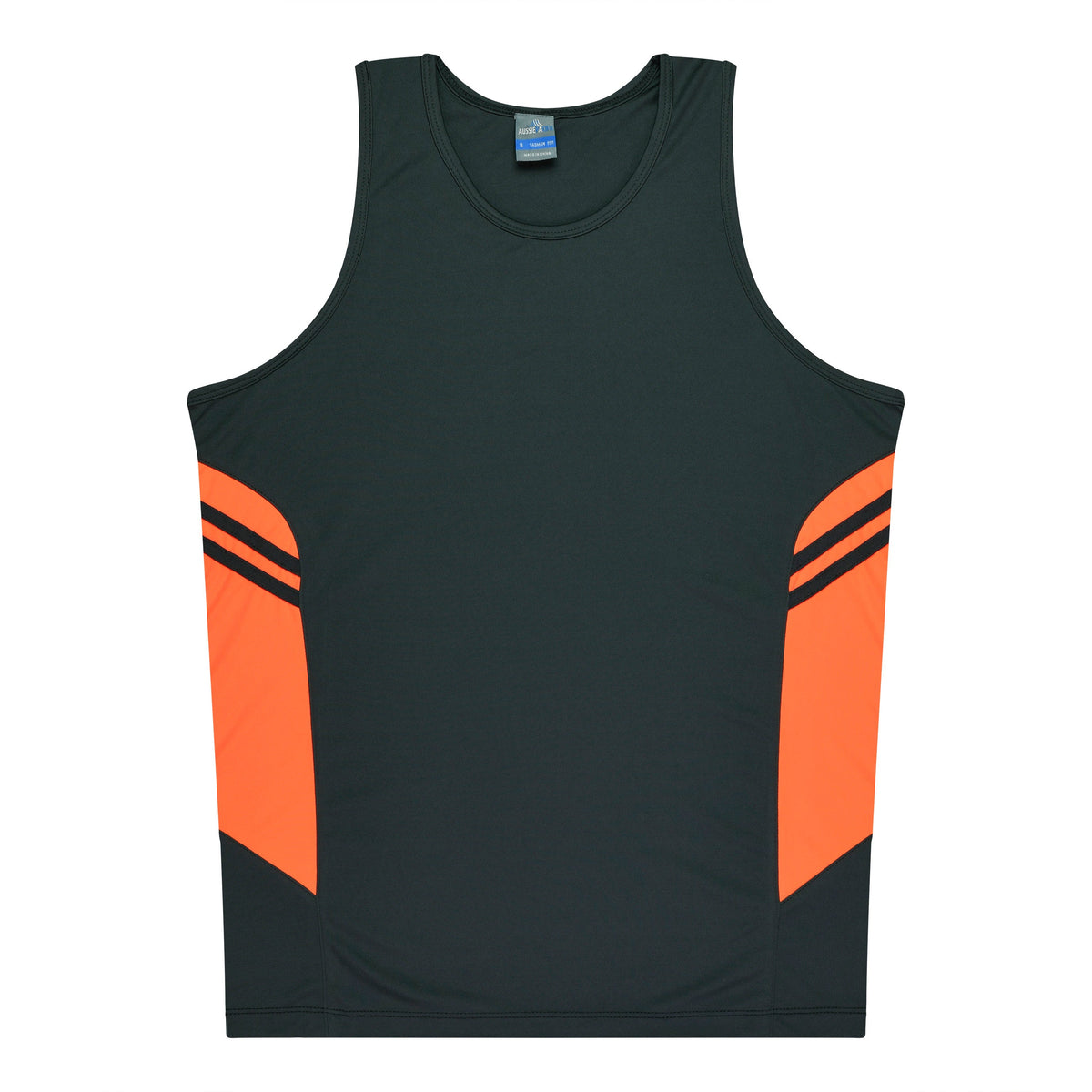 Aussie Pacific 3111 Kids' Tasman Singlet — SLATE/NEON ORANGE