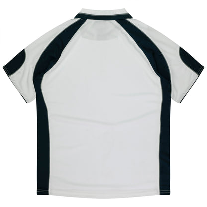 Aussie Pacific 3300 Kids' Murray Polo — WHITE/NAVY — additional view 2
