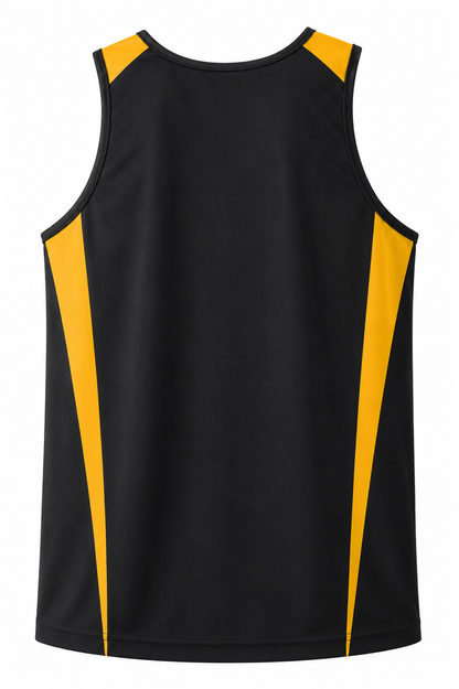 Aussie Pacific 1104 Men's Eureka Singlet — BLACK/GOLD — additional view 2
