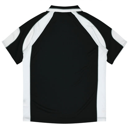 Aussie Pacific 3300 Kids' Murray Polo — BLACK/WHITE — additional view 2