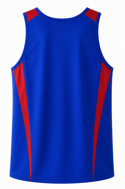 Aussie Pacific 1104 Men's Eureka Singlet — ROYAL/RED — additional view 2