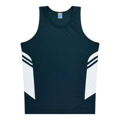 Aussie Pacific 3111 Kids' Tasman Singlet — NAVY/WHITE