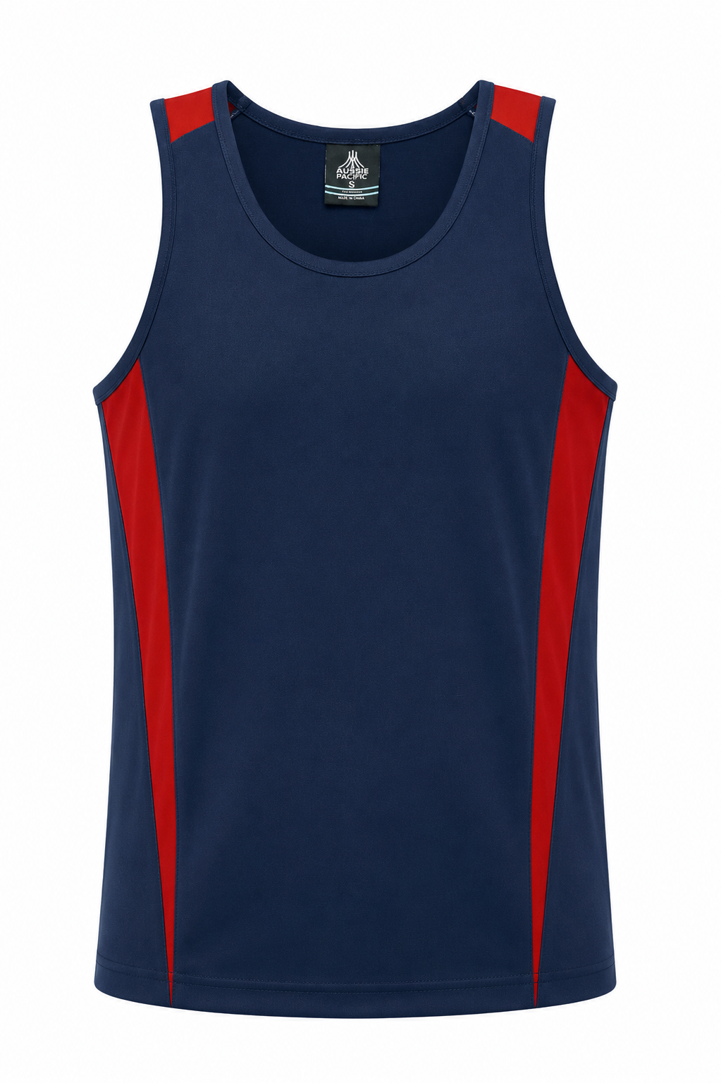 Aussie Pacific 1104 Men's Eureka Singlet — NAVY/RED