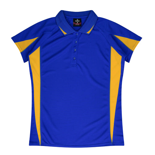 Aussie Pacific Women's Eureka Polo — ROYAL/GOLD