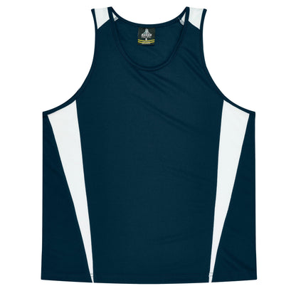 Aussie Pacific 3104 Kids' Eureka Singlet — NAVY/WHITE