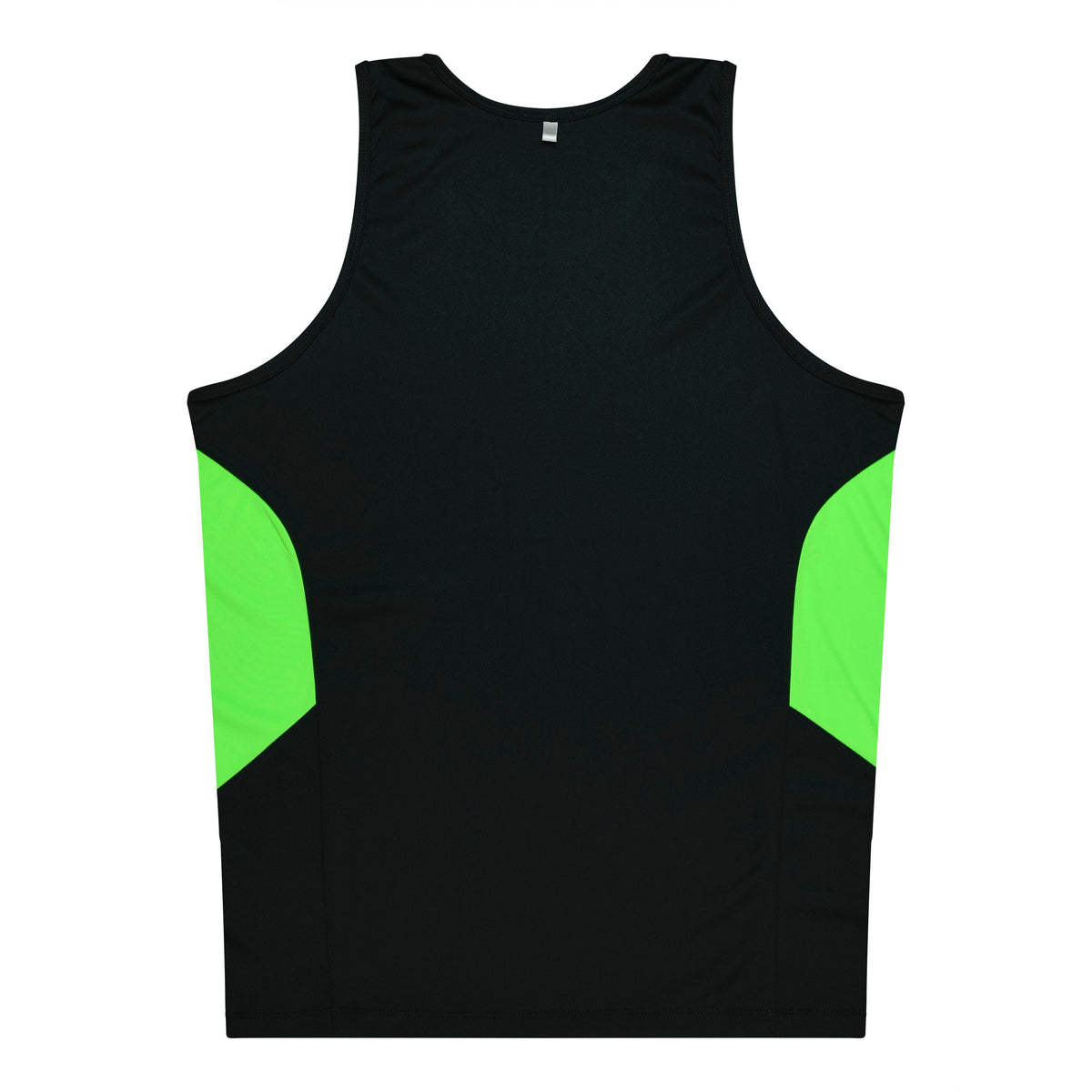 Aussie Pacific 3111 Kids' Tasman Singlet — BLACK/NEON GREEN — additional view 2