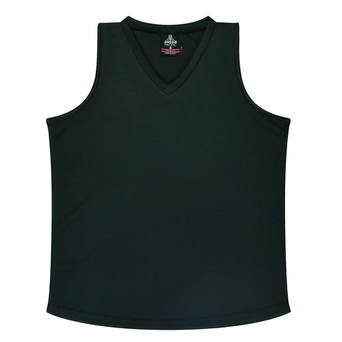 Aussie Pacific Women's Botany Singlet — BLACK