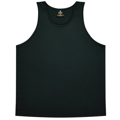 Aussie Pacific 3107 Kids' Botany Singlet — BLACK