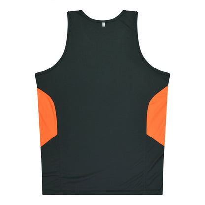 Aussie Pacific 3111 Kids' Tasman Singlet — SLATE/NEON ORANGE — additional view 2